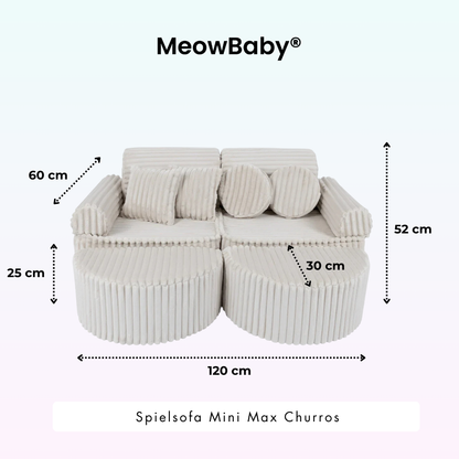 Spielsofa Mini Max Churros - Plüschcord Edition