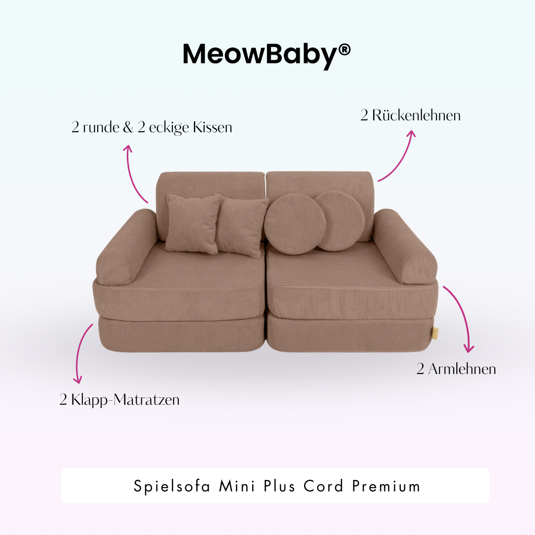 Spielsofa Mini Plus Cord Premium - Slim Cord Edition