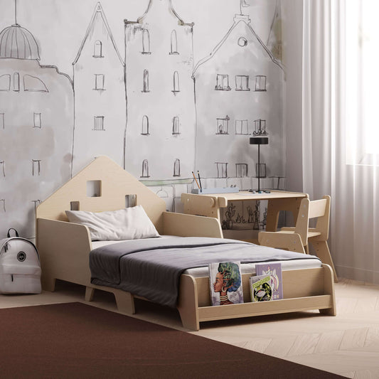 Montessori kinderbed, verstelbaar met verlichting, diverse kleuren
