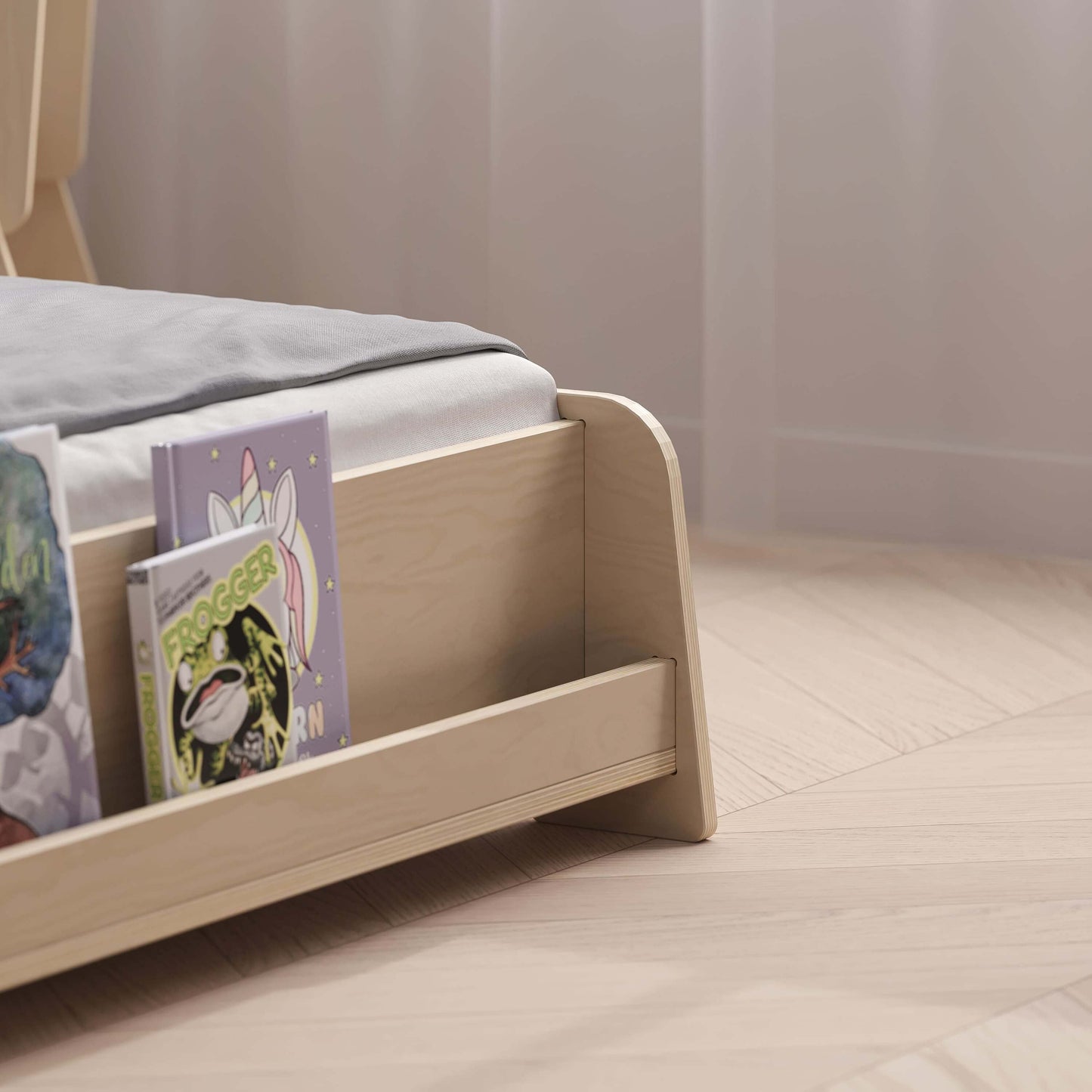 Montessori kinderbed, verstelbaar met verlichting, diverse kleuren
