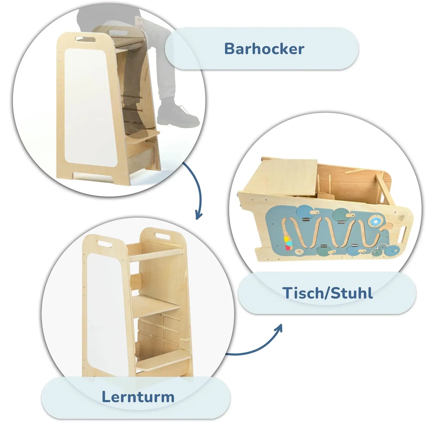 Multifunctionele groeiende leertoren 5-in-1 XL