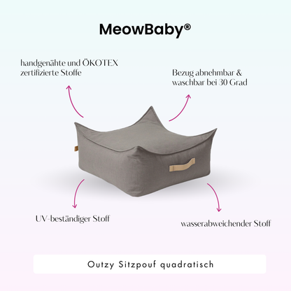 Outzy Sitzpouf für Kinder quadratisch - Outdoor Living Edition