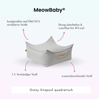 Outzy Sitzpouf für Kinder quadratisch - Outdoor Living Edition
