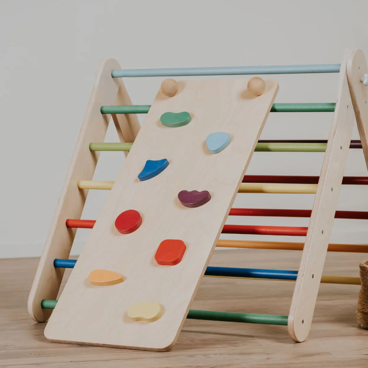 Pikler klimdriehoek met helling en klimrek