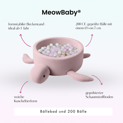 Bällebad Schildkröte Shelly Bouclé, 200 Bälle - eigene Farbauswahl