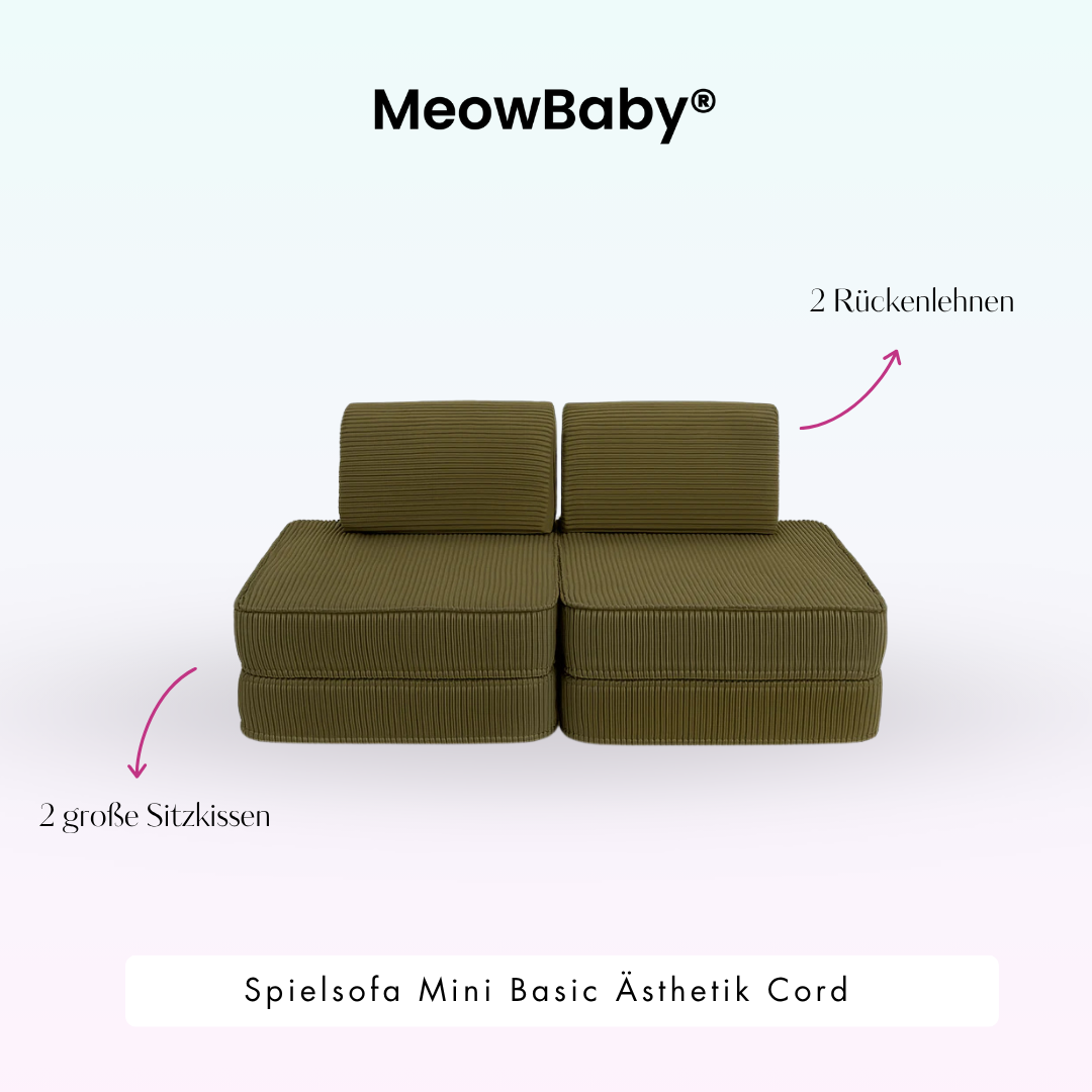 Spielsofa Ästhetik Cord Mini Basic - Classic Cord Edition
