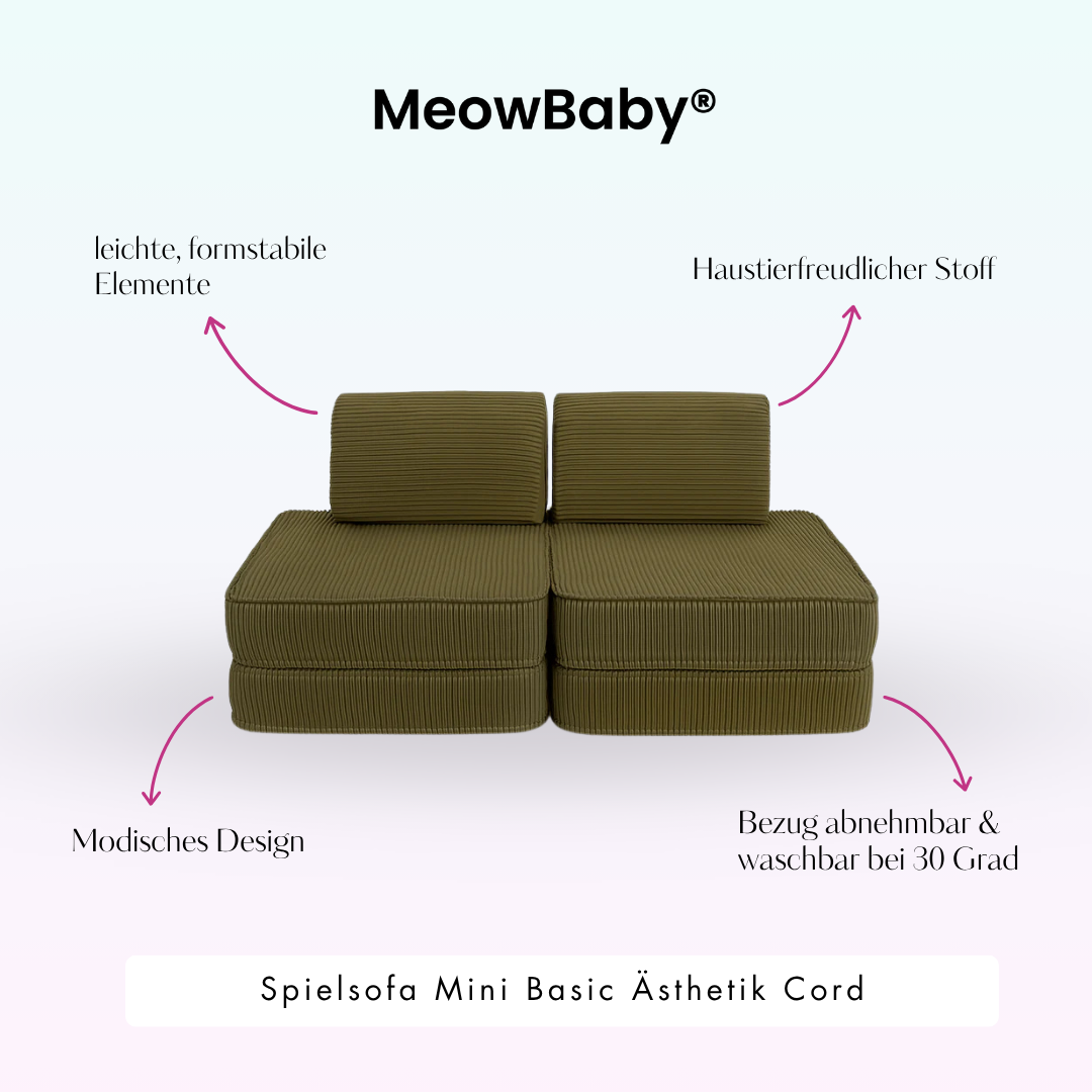 Spielsofa Ästhetik Cord Mini Basic - Classic Cord Edition