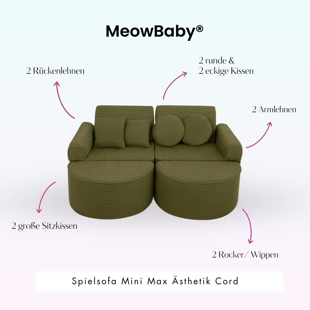 Spielsofa Ästhetik Cord Mini Max - Classic Cord Edition