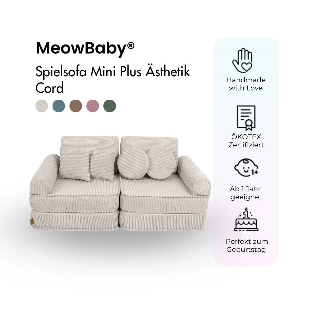 Spielsofa Ästhetik Cord Mini Plus - Classic Cord Edition