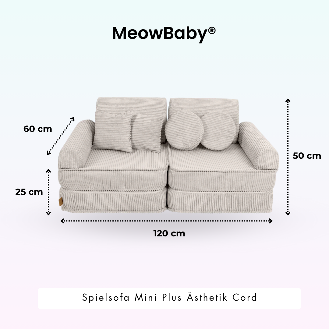 Spielsofa Ästhetik Cord Mini Plus - Classic Cord Edition