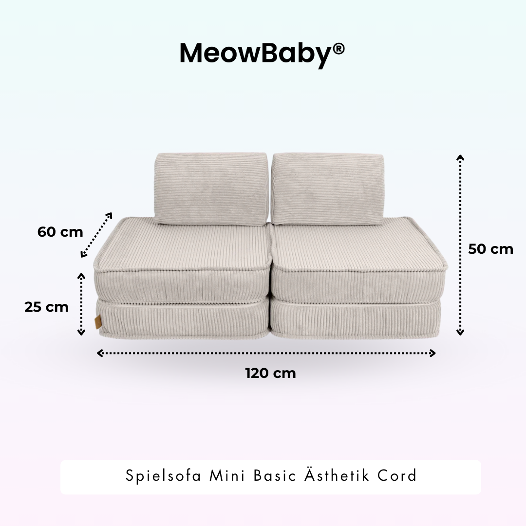 Spielsofa Ästhetik Cord Mini Basic - Classic Cord Edition