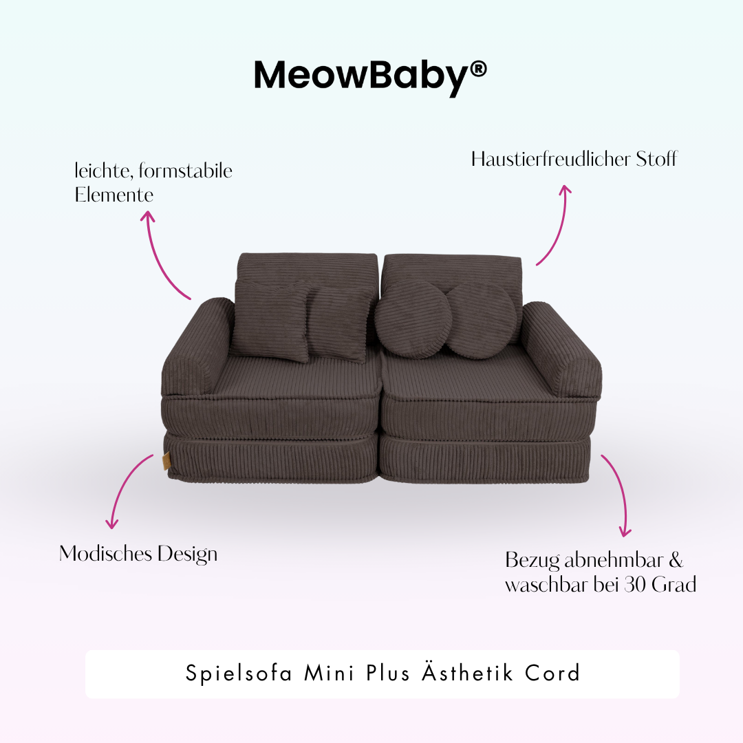 Spielsofa Ästhetik Cord Mini Plus - Classic Cord Edition