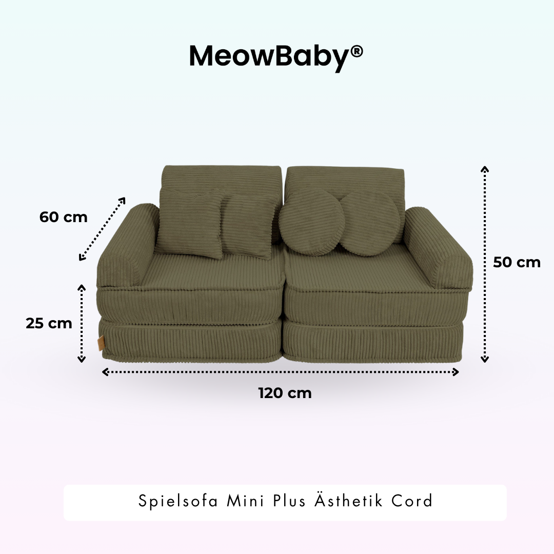 Spielsofa Ästhetik Cord Mini Plus - Classic Cord Edition