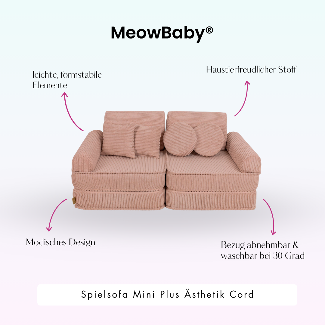 Spielsofa Ästhetik Cord Mini Plus - Classic Cord Edition