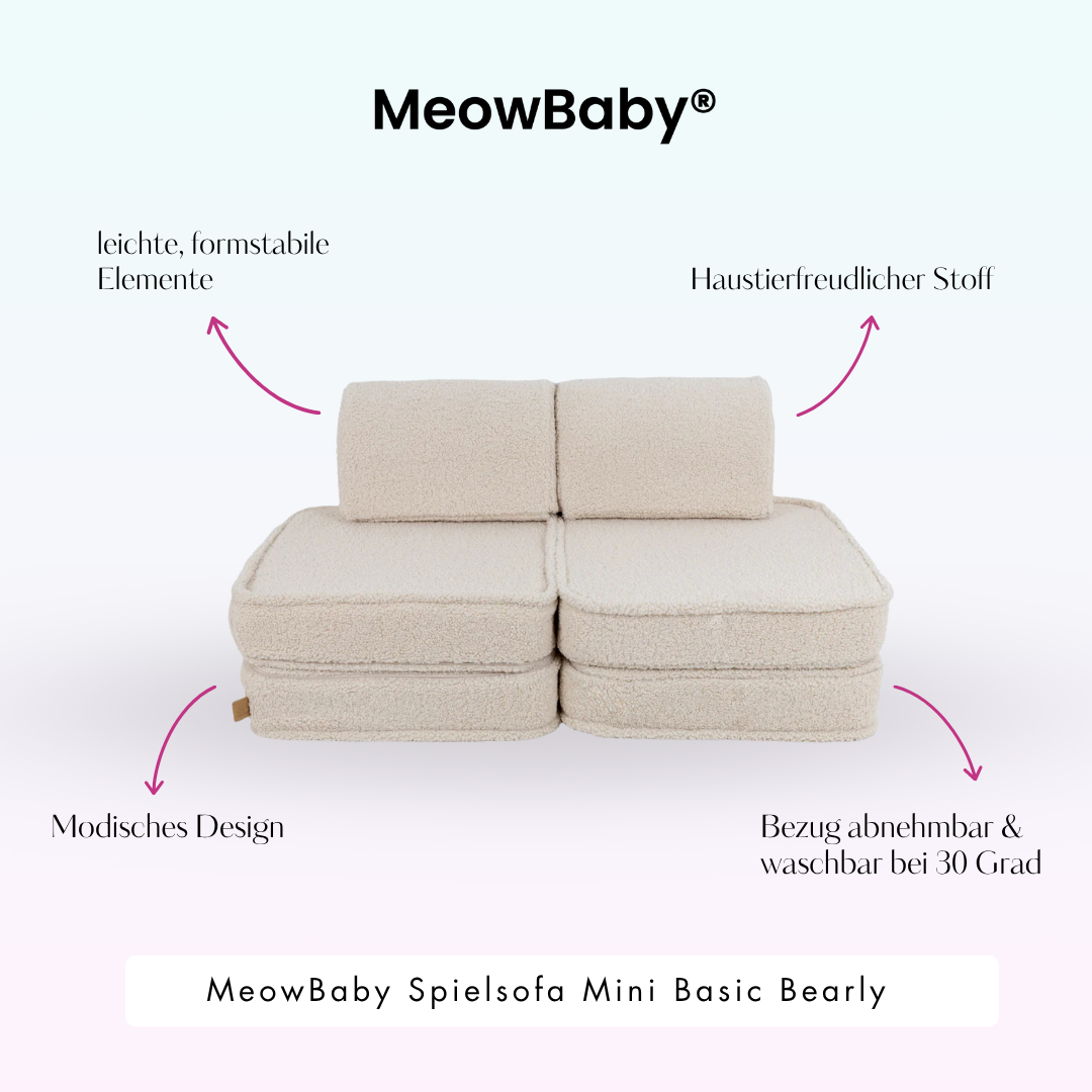 Spielsofa Mini Basic Bearly - Soft Teddy Edition