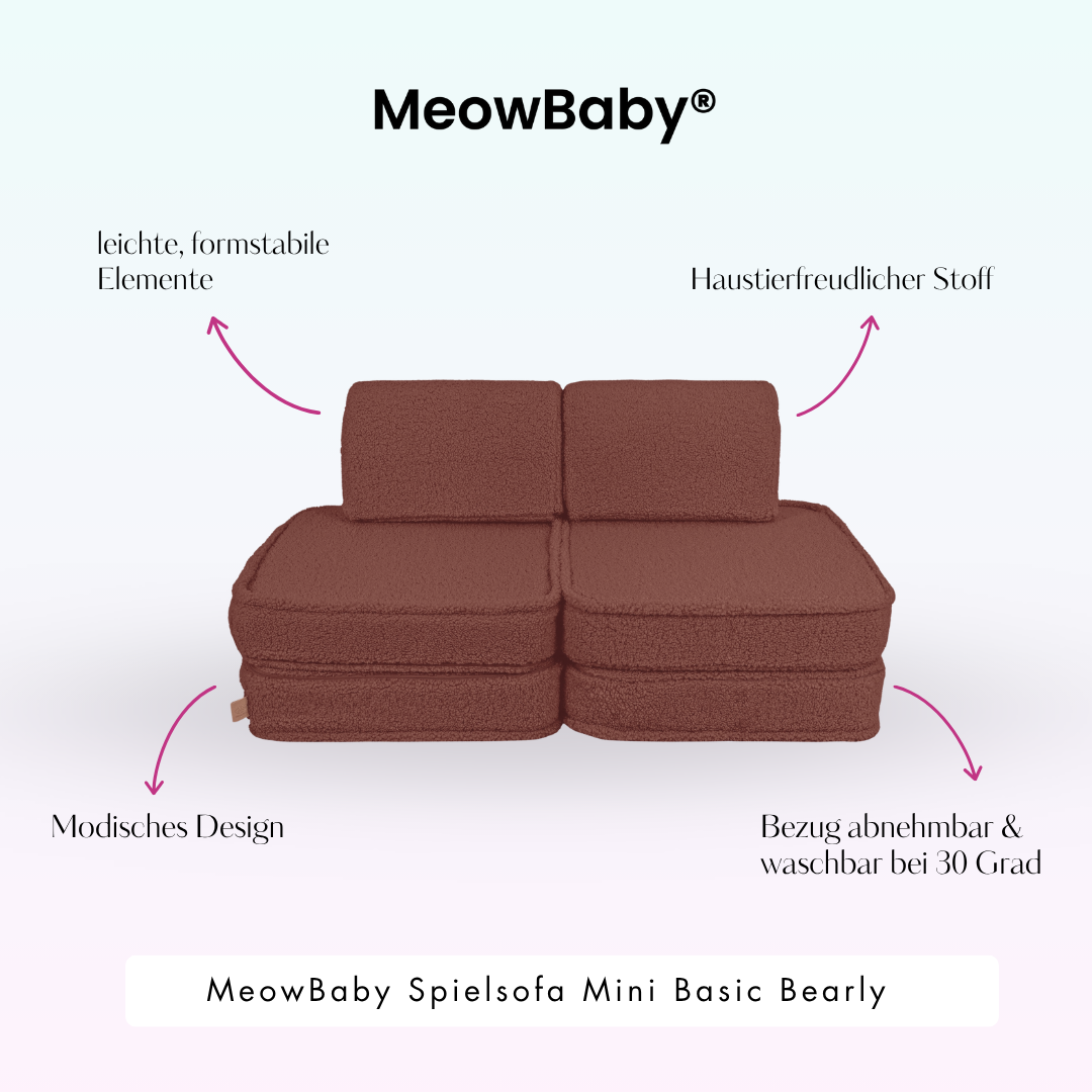 Spielsofa Mini Basic Bearly - Soft Teddy Edition