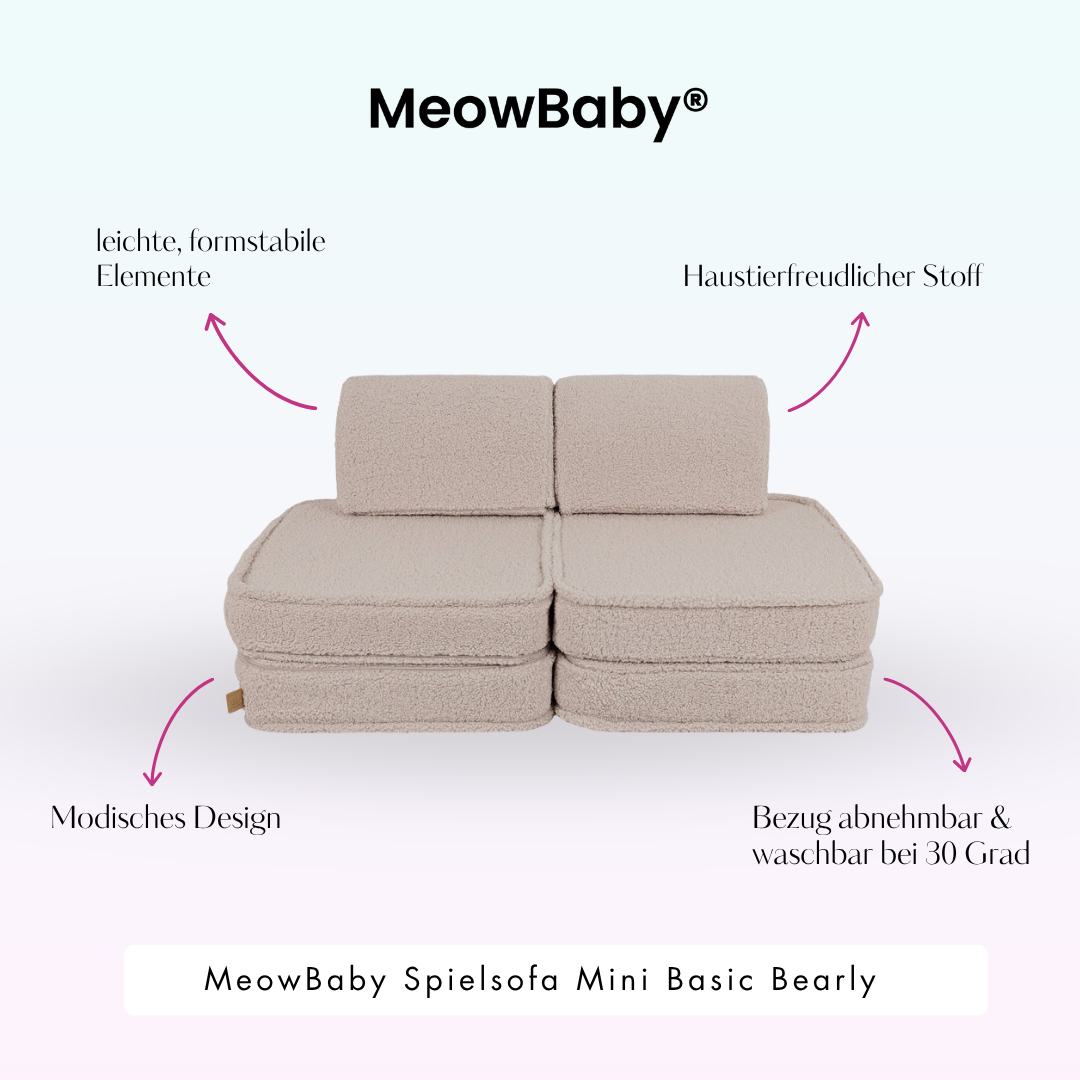 Spielsofa Mini Basic Bearly - Soft Teddy Edition