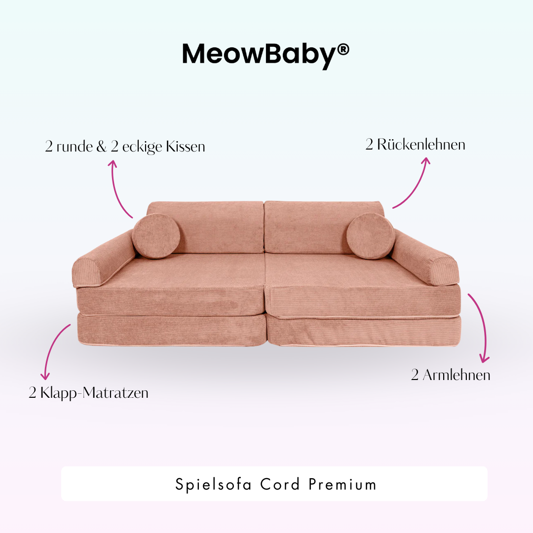 Spielsofa Cord Premium - Slim Cord Edition