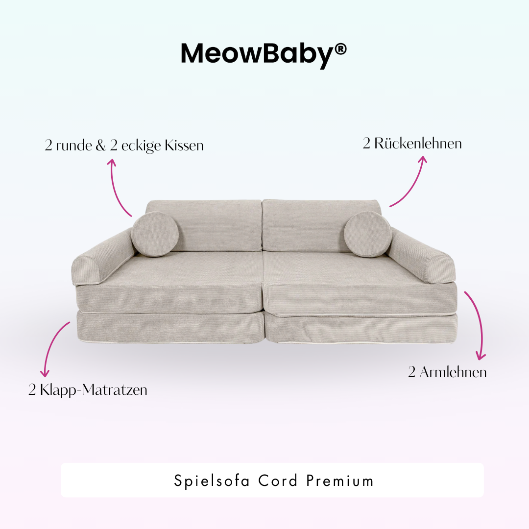 Spielsofa Cord Premium - Slim Cord Edition