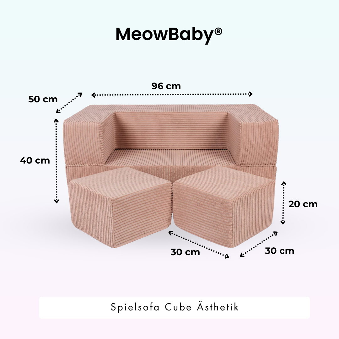 Spielsofa Ästhetik Cord Cube - Classic Cord Edition