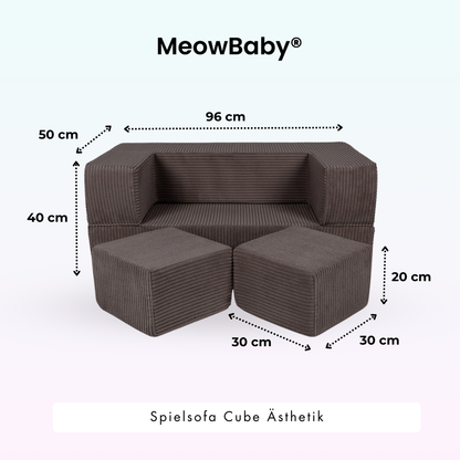 Spielsofa Ästhetik Cord Cube - Classic Cord Edition