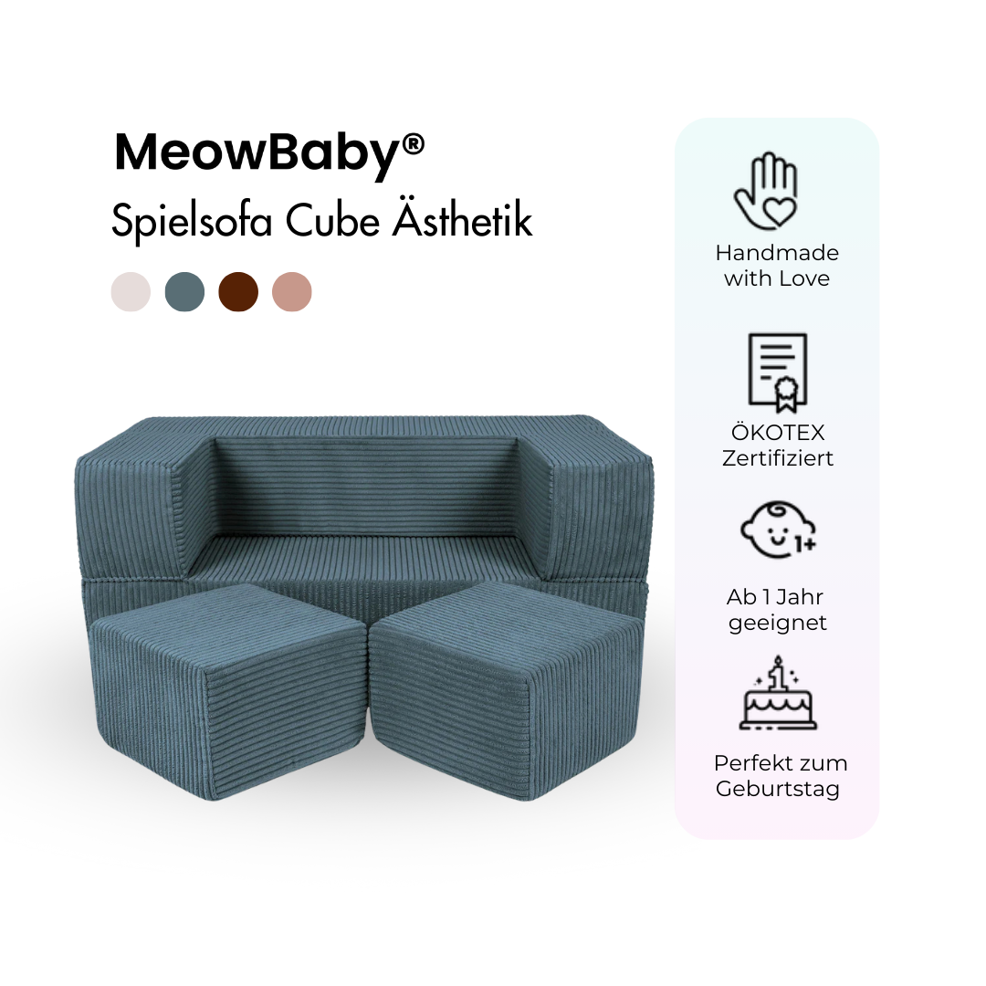 Spielsofa Ästhetik Cord Cube - Classic Cord Edition