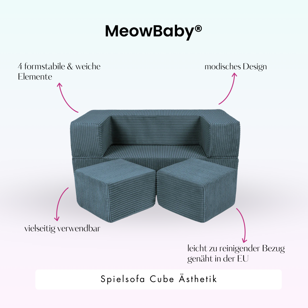 Spielsofa Ästhetik Cord Cube - Classic Cord Edition