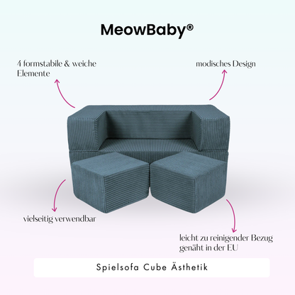 Spielsofa Ästhetik Cord Cube - Classic Cord Edition
