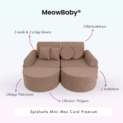 Spielsofa Mini Max Cord Premium - Slim Cord Edition