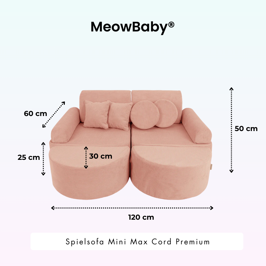 Spielsofa Mini Max Cord Premium - Slim Cord Edition