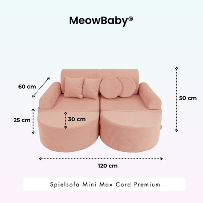 Spielsofa Mini Max Cord Premium - Slim Cord Edition