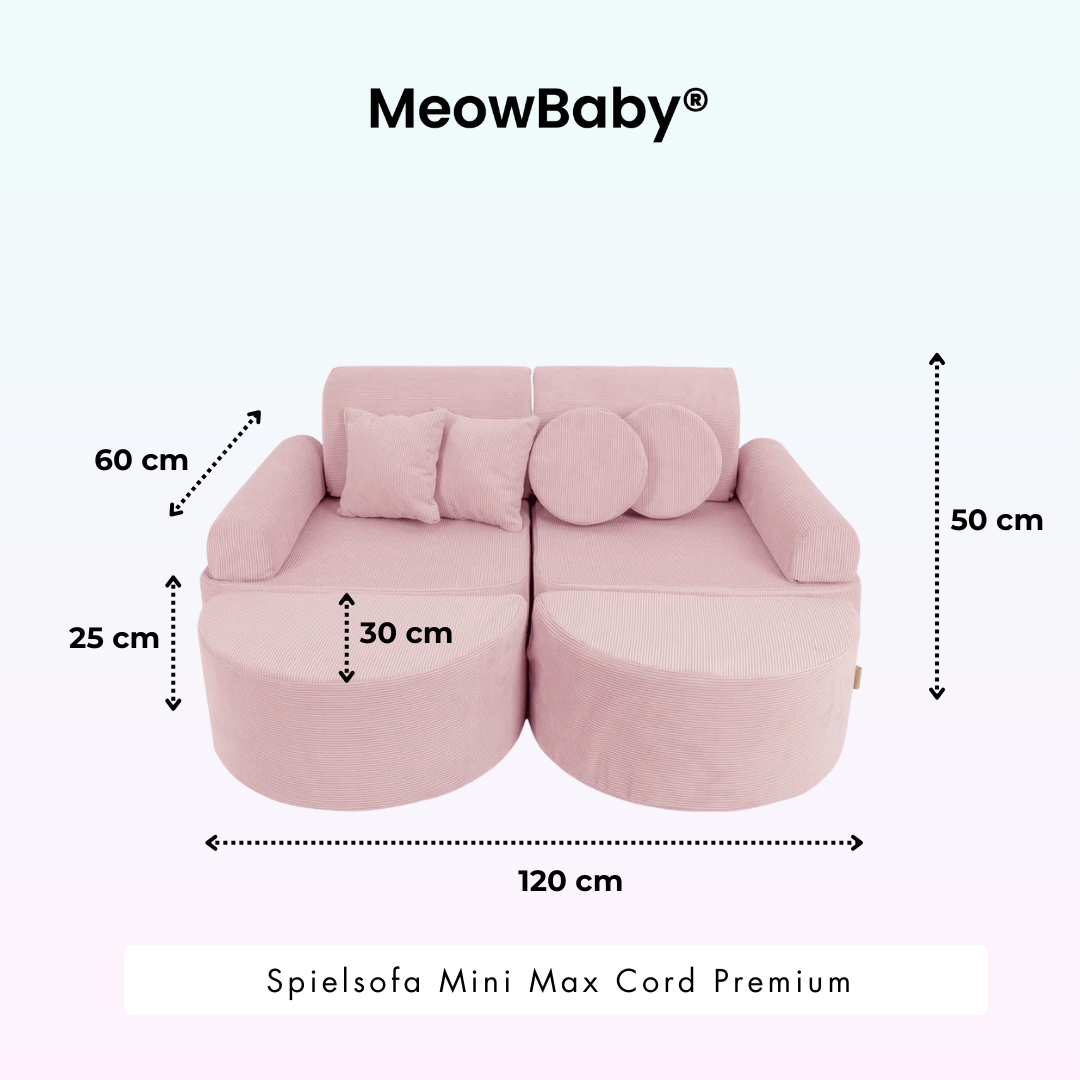Spielsofa Mini Max Cord Premium - Slim Cord Edition