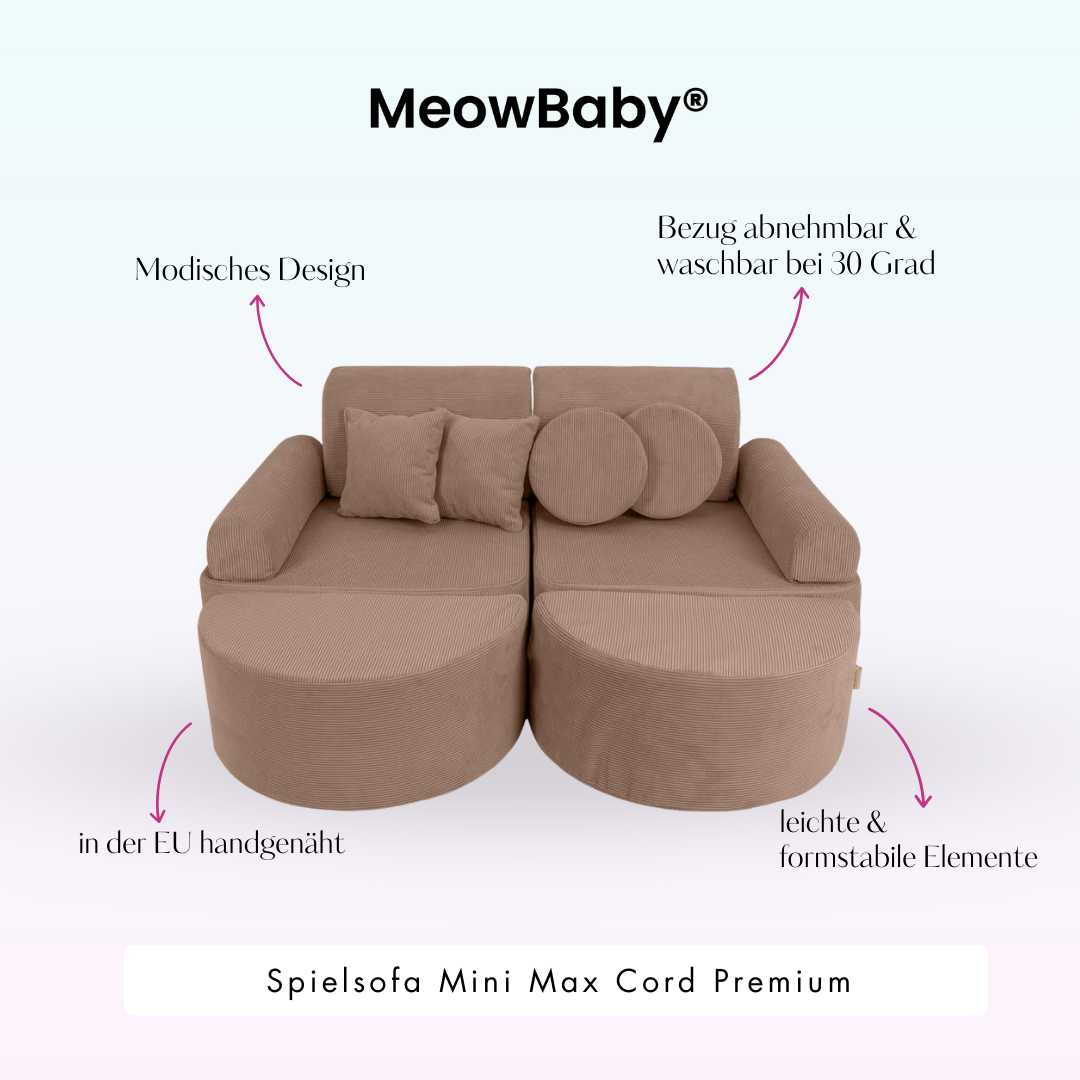 Spielsofa Mini Max Cord Premium - Slim Cord Edition