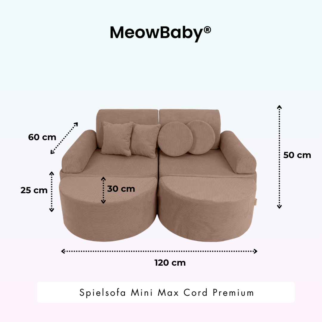 Spielsofa Mini Max Cord Premium - Slim Cord Edition