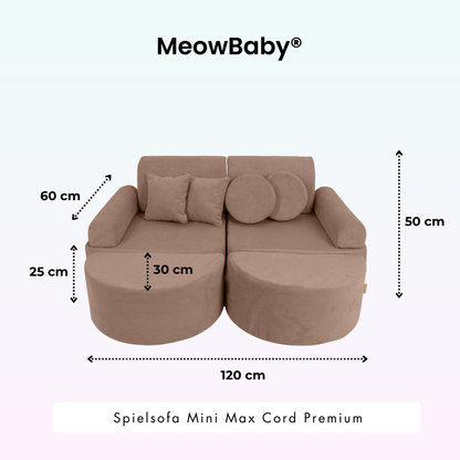 Spielsofa Mini Max Cord Premium - Slim Cord Edition