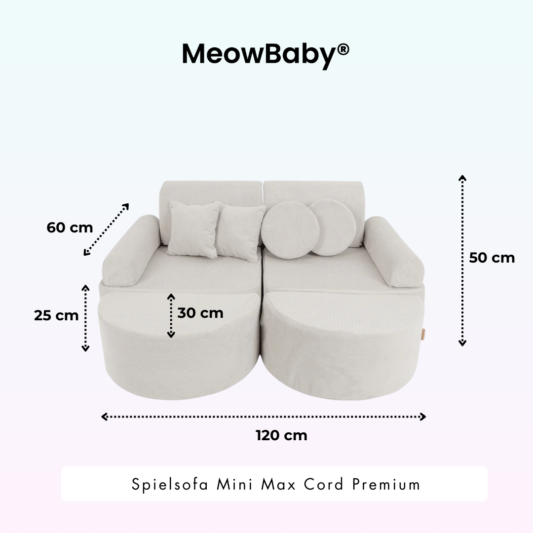 Spielsofa Mini Max Cord Premium - Slim Cord Edition