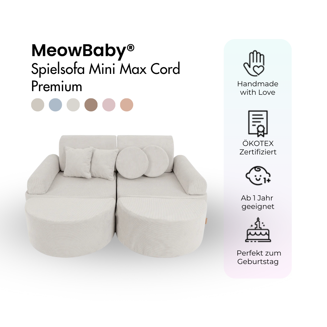 Spielsofa Mini Max Cord Premium - Slim Cord Edition