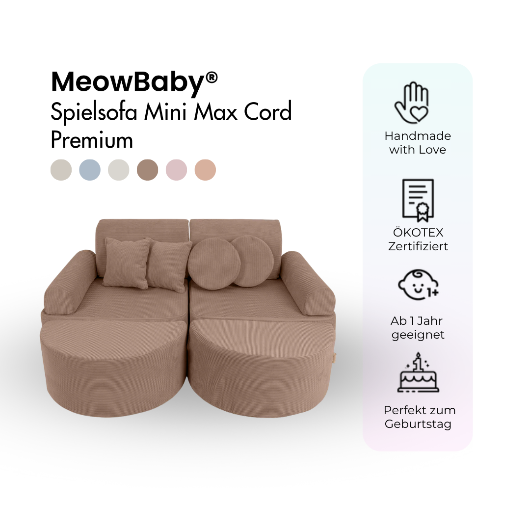 Spielsofa Mini Max Cord Premium - Slim Cord Edition