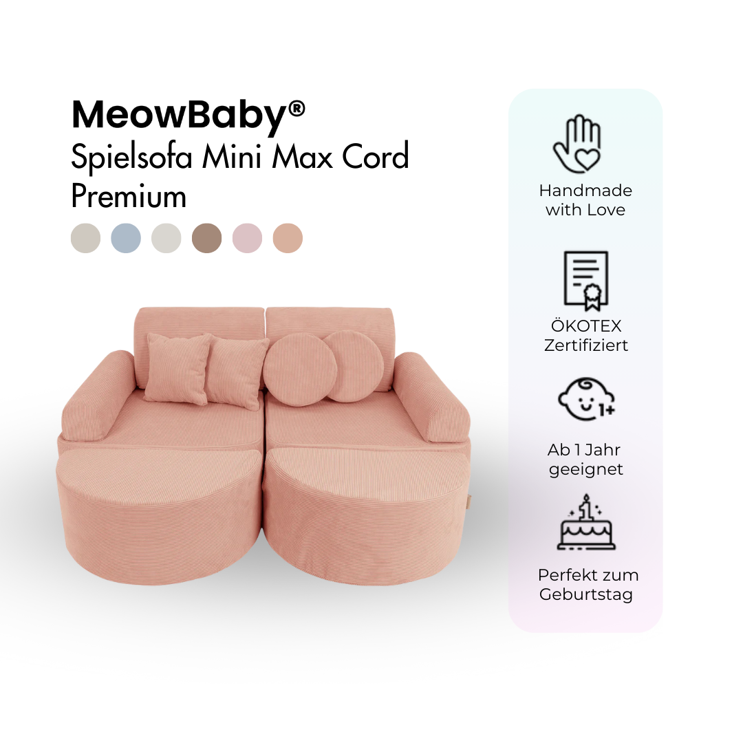 Spielsofa Mini Max Cord Premium - Slim Cord Edition