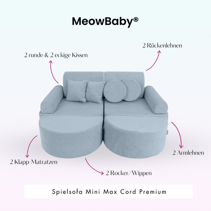 Spielsofa Mini Max Cord Premium - Slim Cord Edition