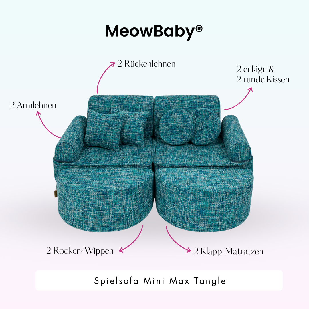Spielsofa Mini Max Tangle - Cozy Chenille Edition