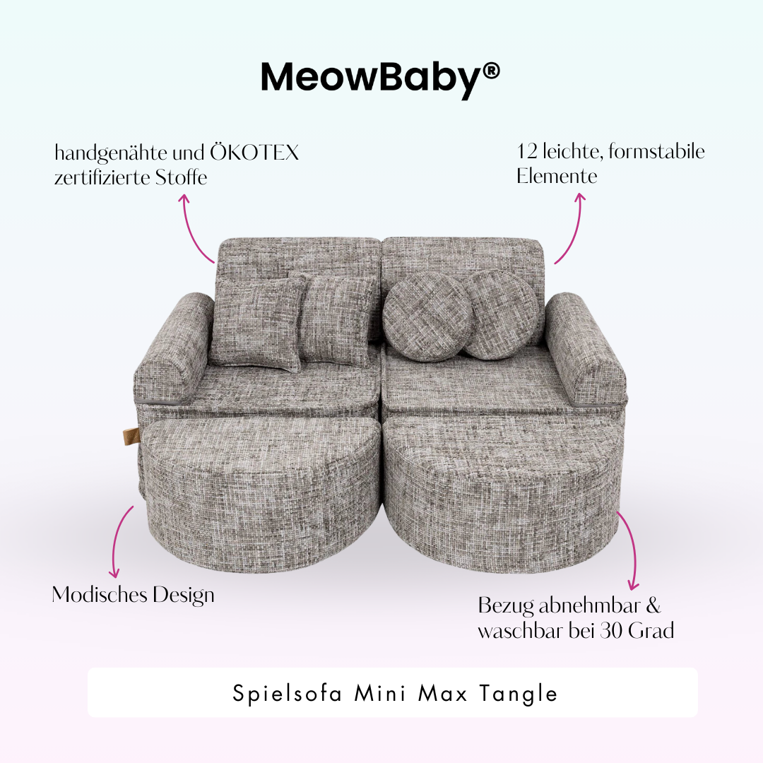 Spielsofa Mini Max Tangle - Cozy Chenille Edition