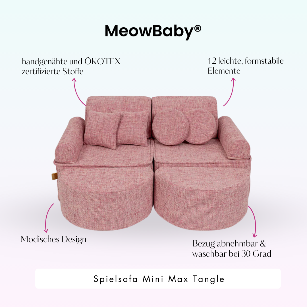 Spielsofa Mini Max Tangle - Cozy Chenille Edition
