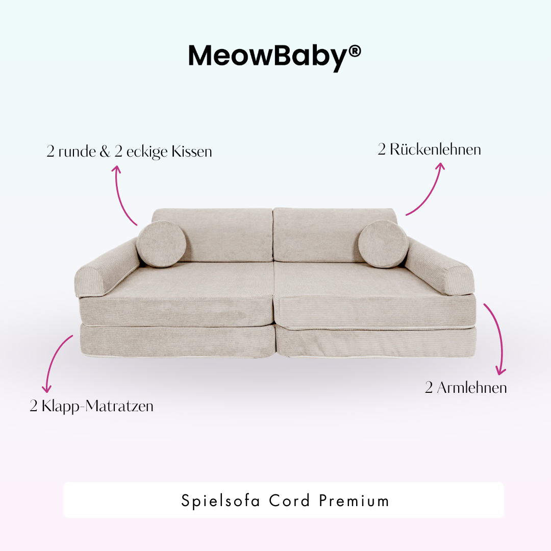 Spielsofa Cord Premium - Slim Cord Edition