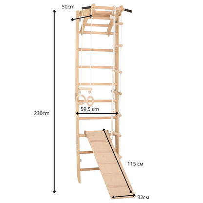 Sportklimwand voor kinderen en tieners met pull-ups