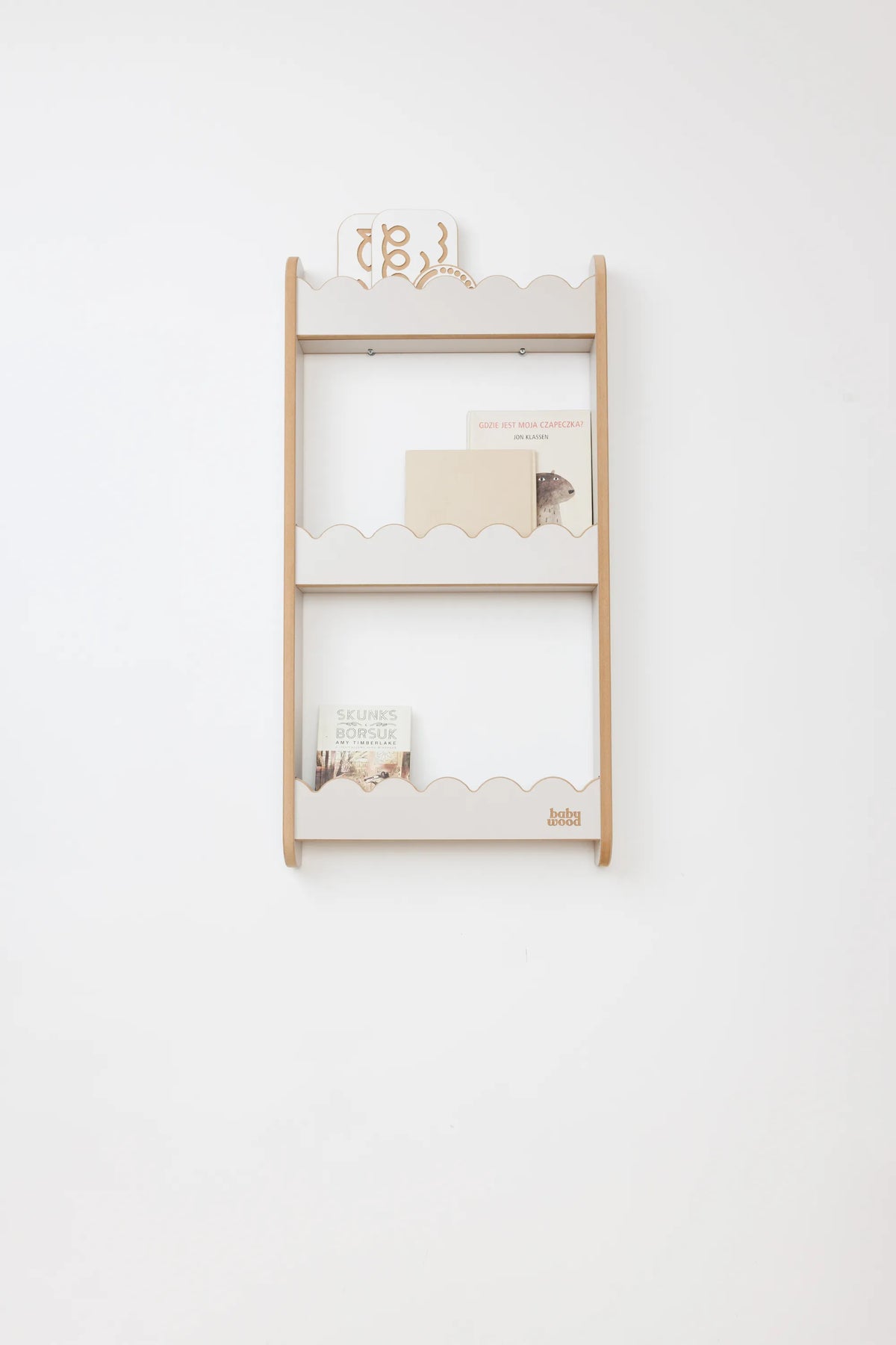 Wandplank voor boeken "Wave", diverse maten en kleuren