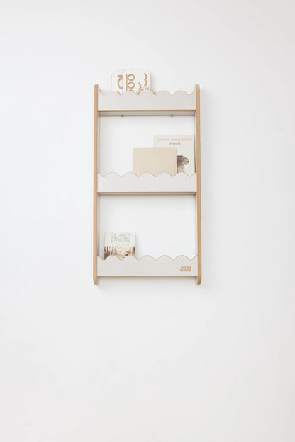 Wandplank voor boeken "Wave", diverse maten en kleuren