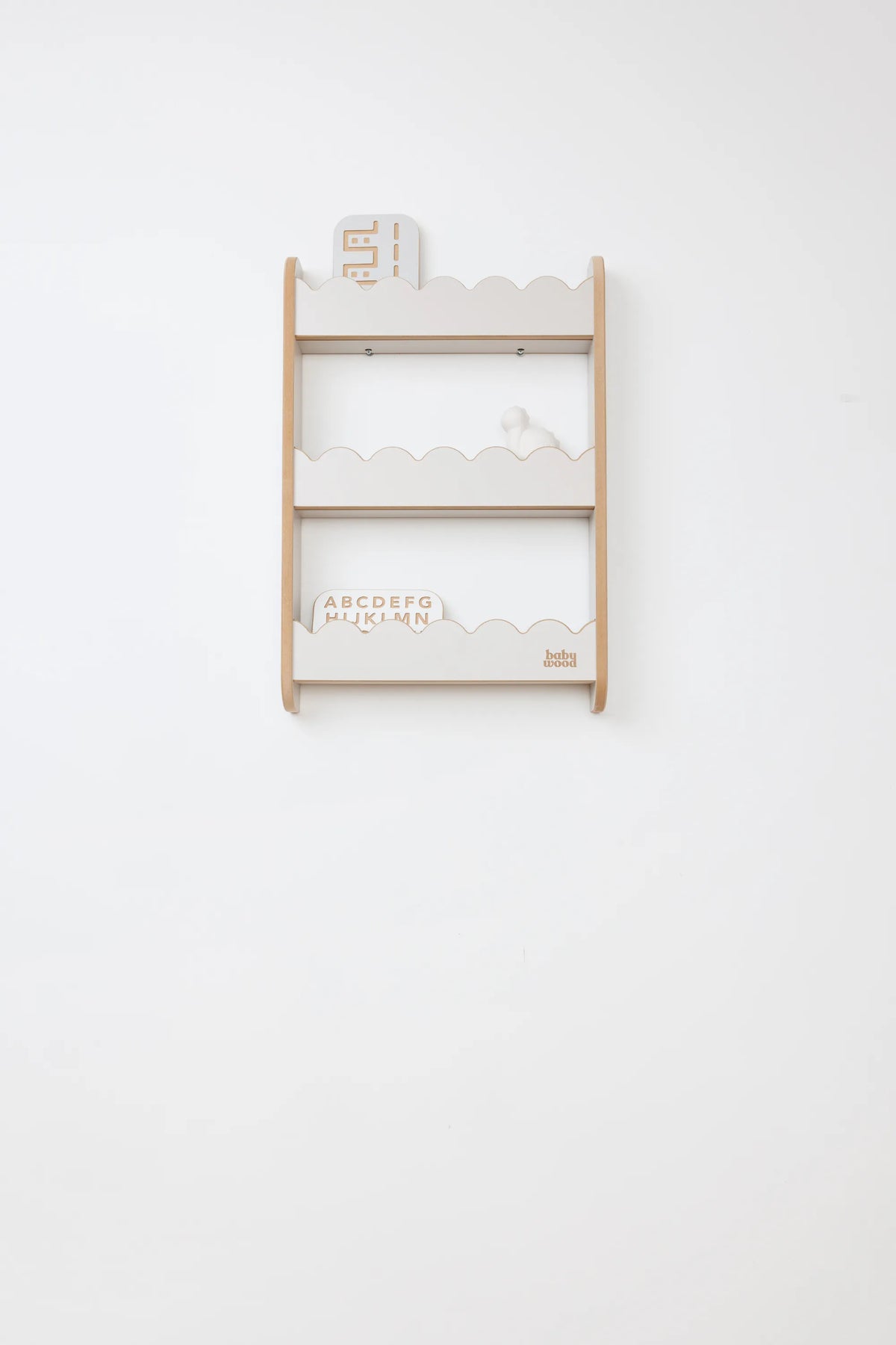 Wandplank voor boeken "Wave", diverse maten en kleuren