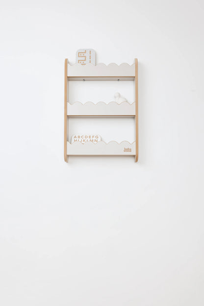 Wandplank voor boeken "Wave", diverse maten en kleuren