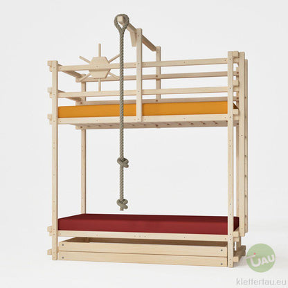 Abenteuer-Etagenbett aus Holz – extra hoch
